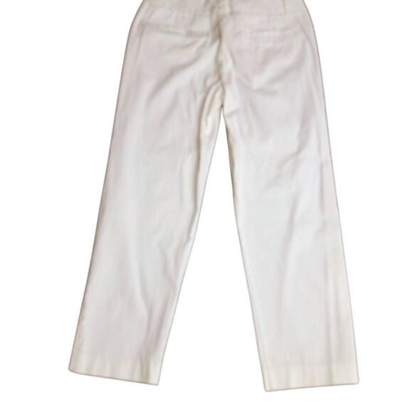 Larry Levine Stretch White Cotton Blend Casual Pants - Picture 4 of 8